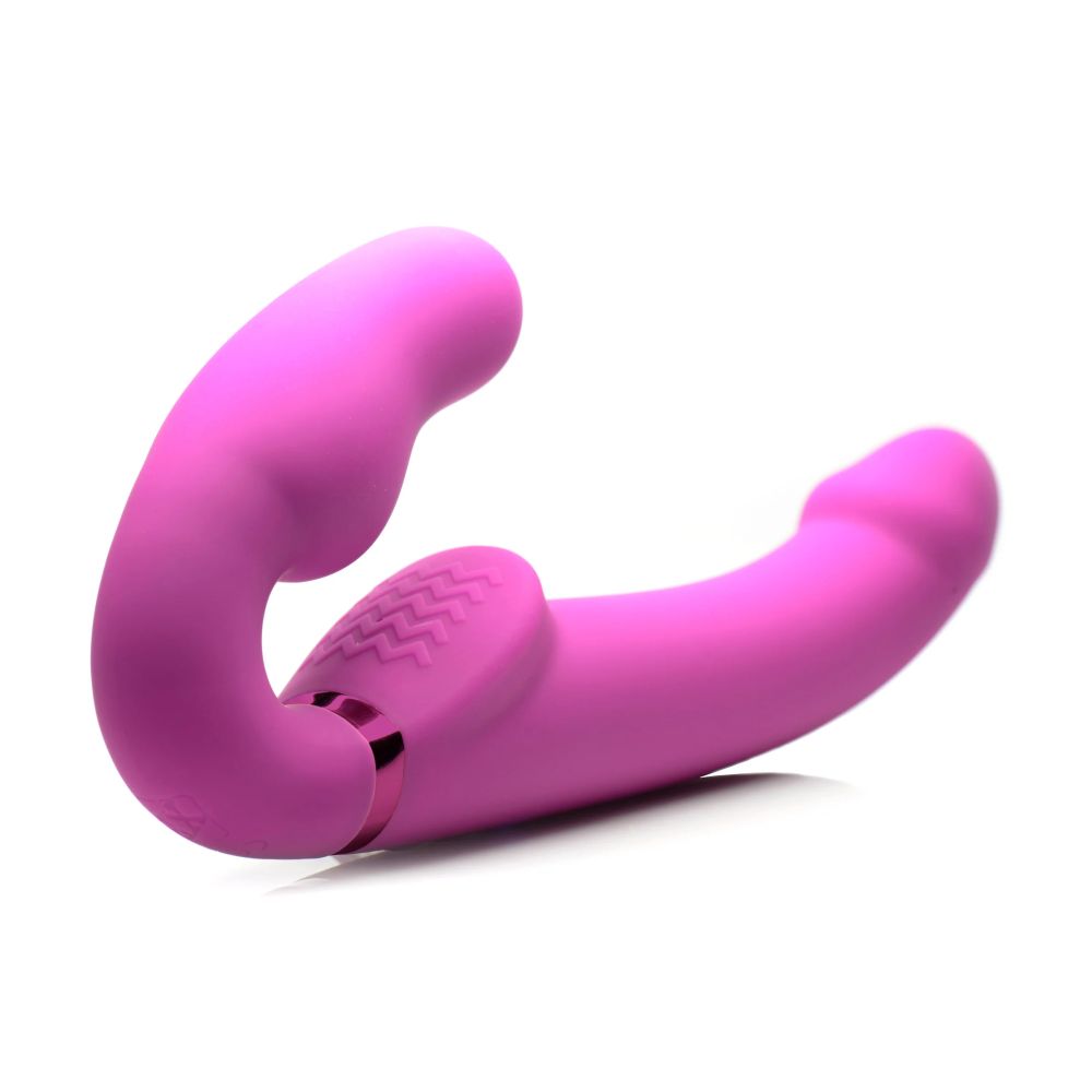 Worlds 1st Remote Control Inflatable Ergo-Fit Strapless Strap-On - Pink