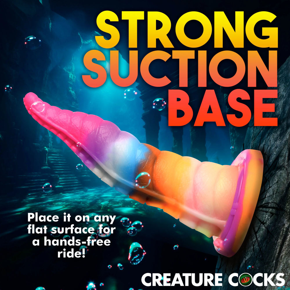Luminoctopus GITD Tentacle Dildo - Rainbow