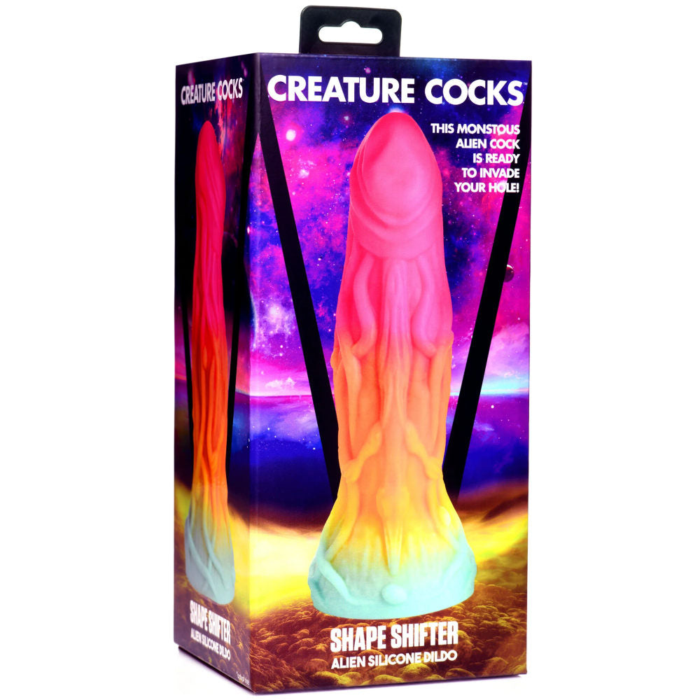 Shape Shifter Alien Silicone Dildo - Rainbow