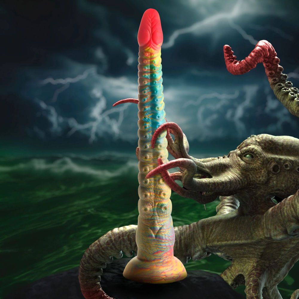 Tenta Dick Tentacle Silicone Dildo - Rainbow