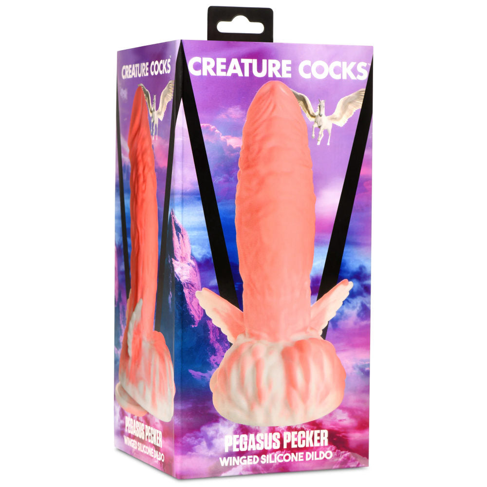 Pegasus Pecker Winged Silicone Dildo - Mixed