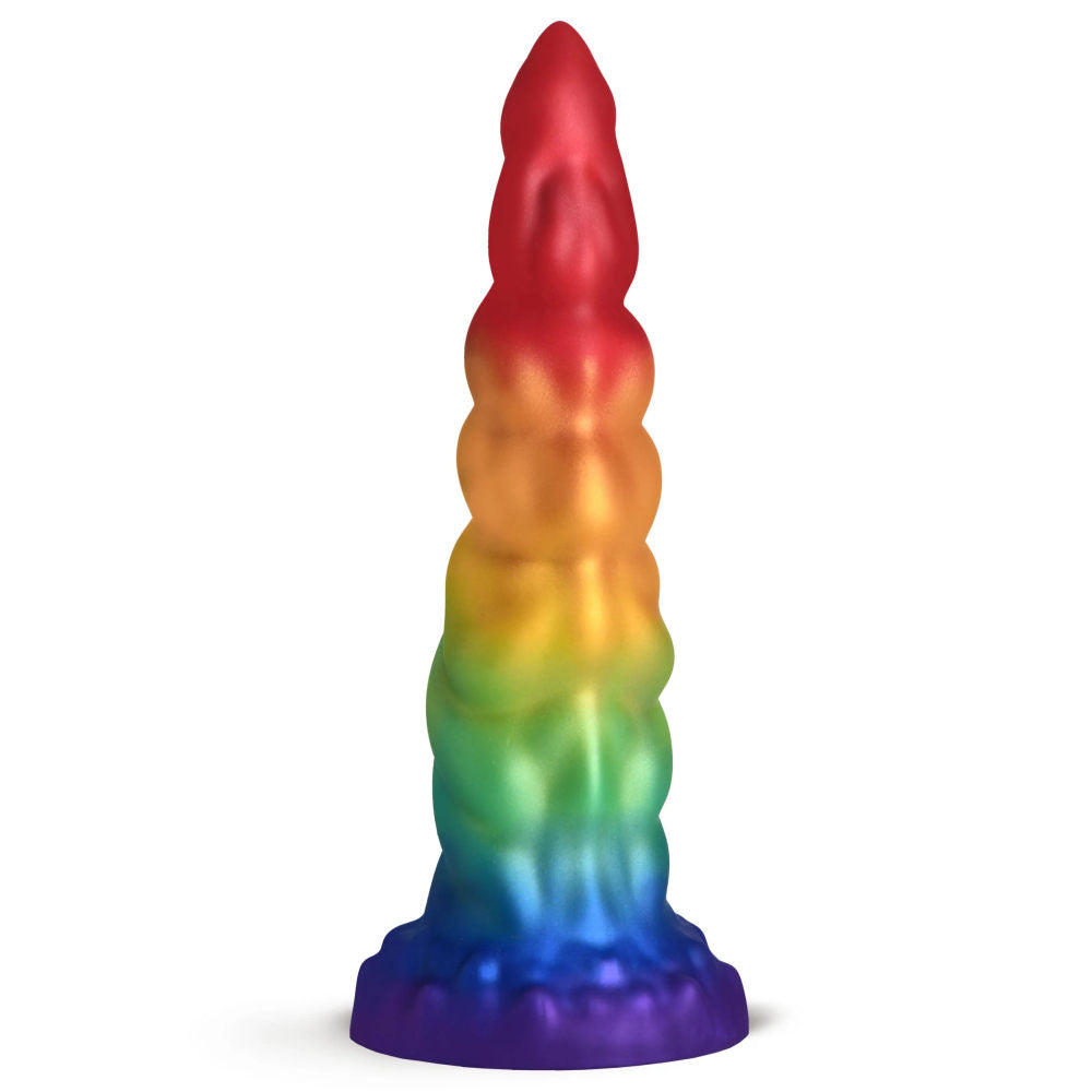 Magic Rider Unicorn Silicone Dildo - Rainbow