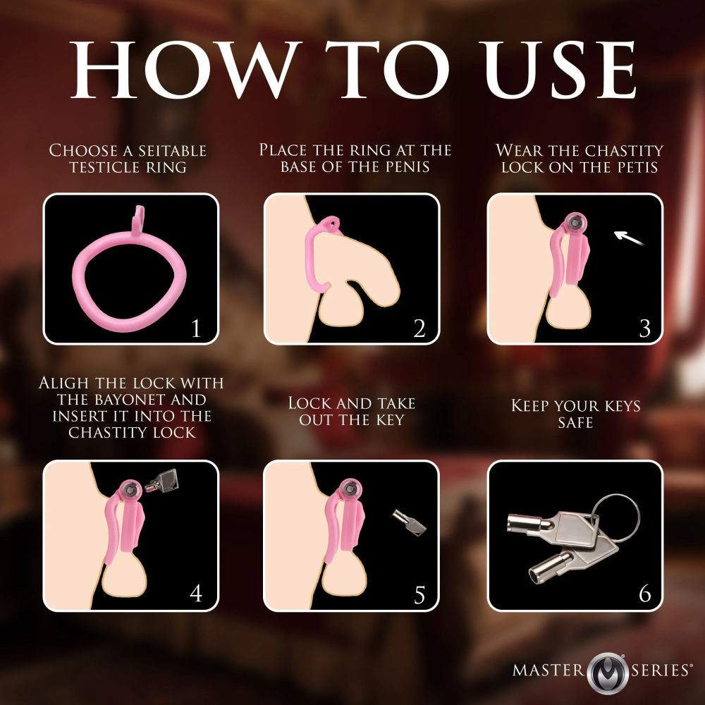 Pussification Vulva Chastity Cage - Pink