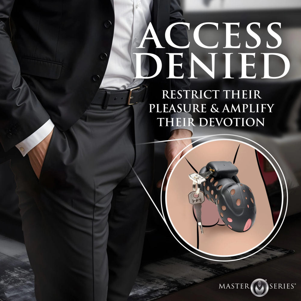 Lock Down Chastity Cage - Black