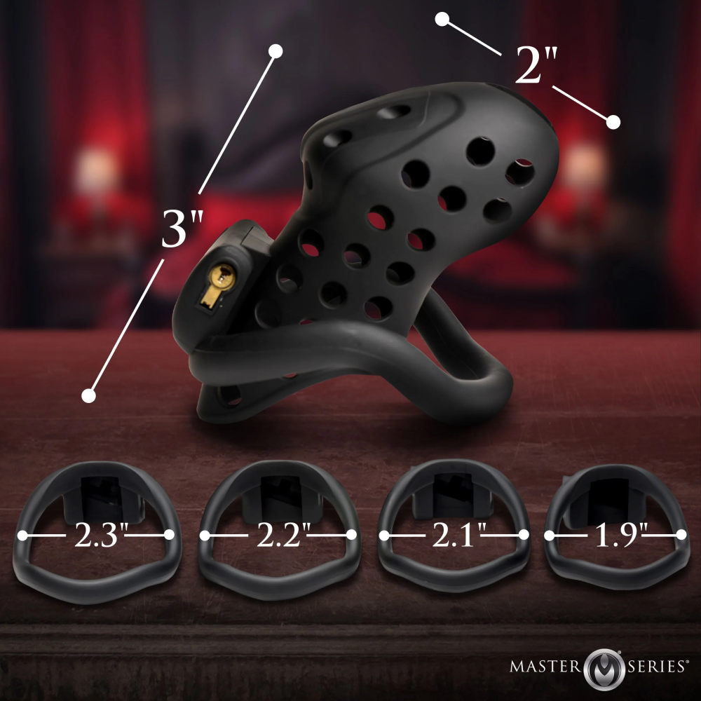 Lock Down Chastity Cage - Black