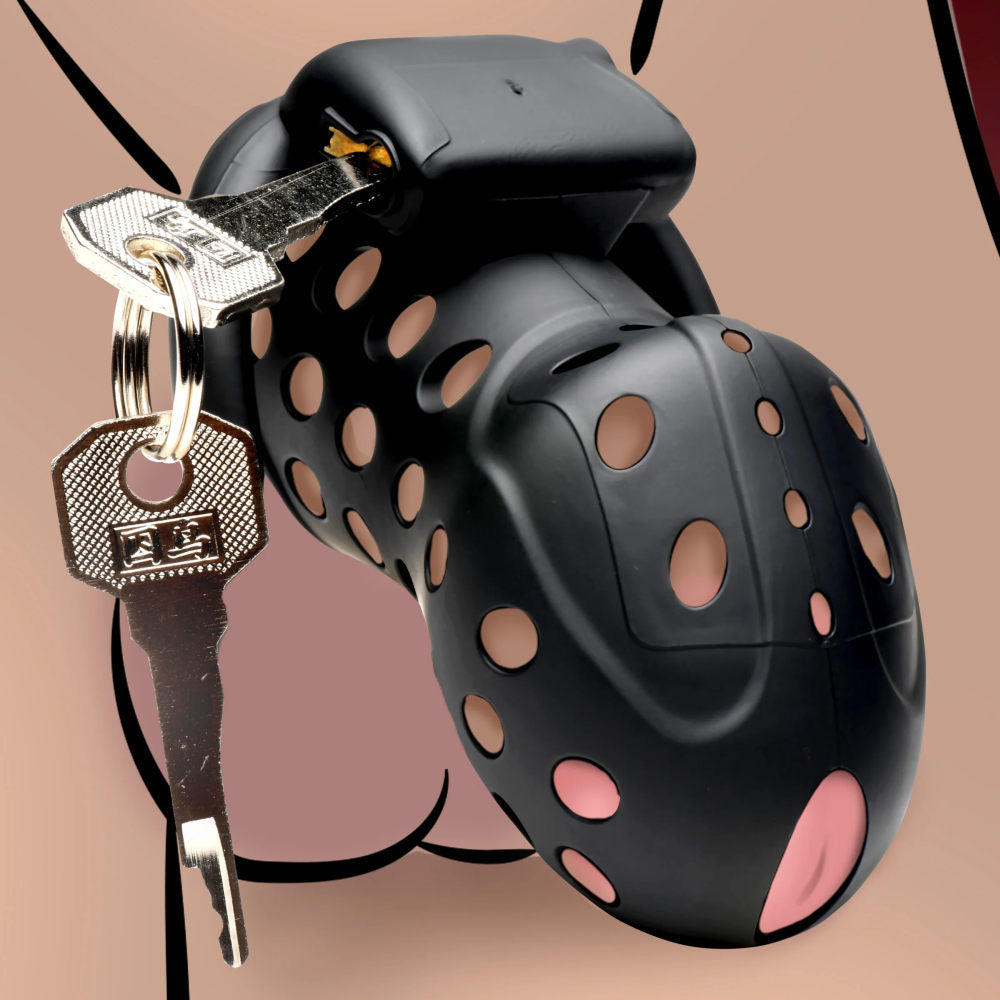 Lock Down Chastity Cage - Black