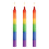 Pride Candles Rainbow Drip Candle 3 Pc - Rainbow